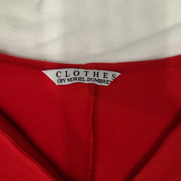 Red Sleevelss Dress with Front Ruching - Picture 4 of 8